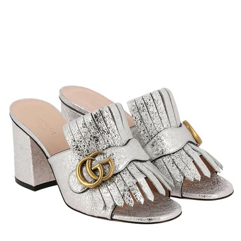 sandali gucci argento|net a porter Gucci sandals.